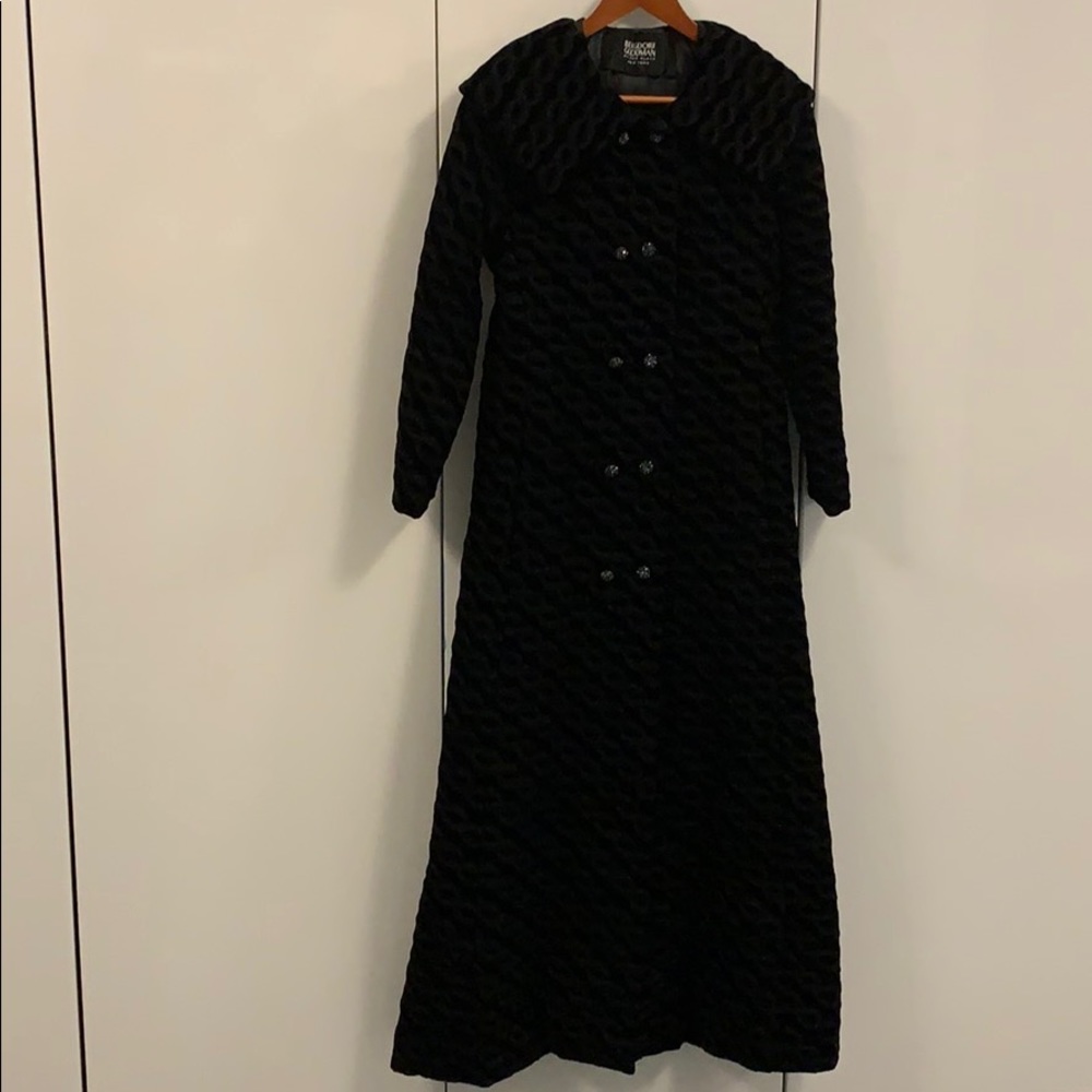 Vintage Bergdorf Goodman long velvet coat